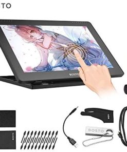 Aibecy 16HDT Portable 15.6 Inch H-IPS LCD Graphics Drawing Tablet Display Support Capacitive Touchscreen 8192 Pressure Level Active Technology USB-Powered Drawing Tablet（Need to Connect to a Computer）