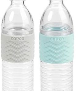 Copco Hydra Reusable Tritan Water Bottle with Spill Resistant Lid and Non-Slip Sleeve, 16.9-Ounce, 2 Pack