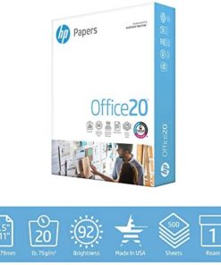 HP Printer Paper Office 20lb, 8.5 x11, 1 Quickpack Case