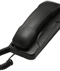 KerLiTar K-036S Trimline Corded Phone with SOS Emergency Key Single Line Wall Phone Waterproof and Moisture-Proof for Hotel Home Bathroom(Black)