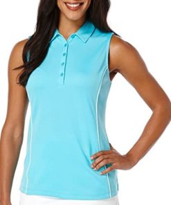 PGA TOUR Womens Airflux Sleeveless Polo Shirt