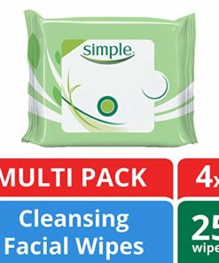 Simple  for Sensitive Skin Face Cleansing Wipes 25 wipes, 4 count