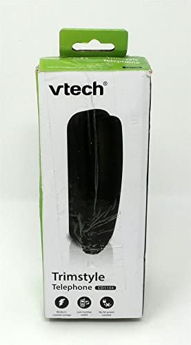 Vtech CD1104 TrimStyle Corded Basic Telephone Black No AC Power Needed/Redial